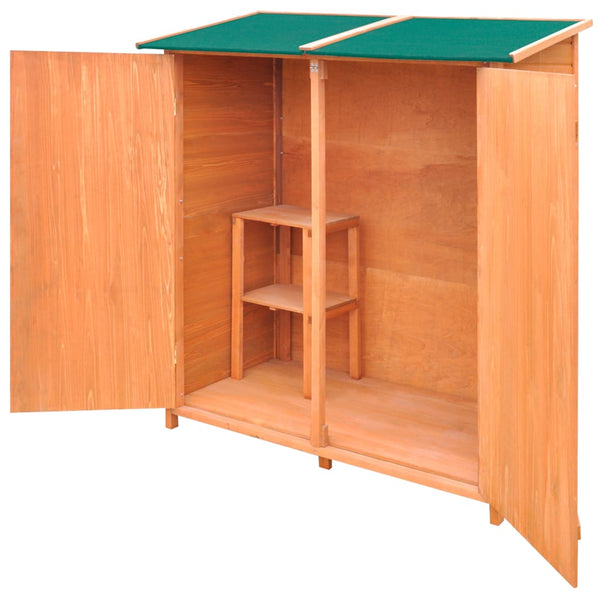 vidaXL Large Wooden Tool Shed
