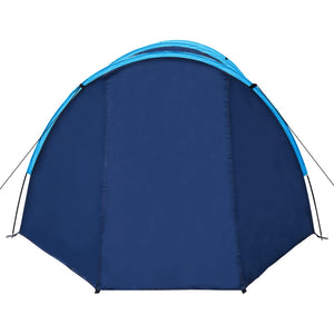 4-Personen Campingzelt Marineblau/Hellblau