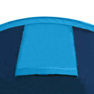 4-Personen Campingzelt Marineblau/Hellblau