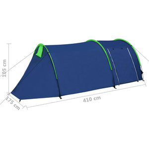 4-Personen Campingzelt Marineblau/Grün