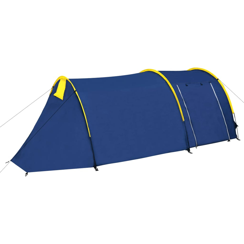 4-Personen Campingzelt Marineblau/Gelb