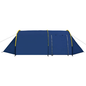 4-Personen Campingzelt Marineblau/Gelb