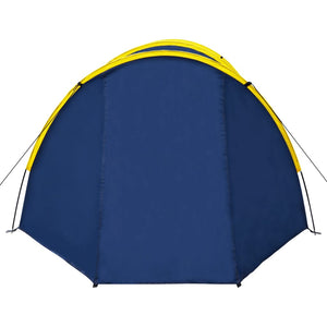 4-Personen Campingzelt Marineblau/Gelb