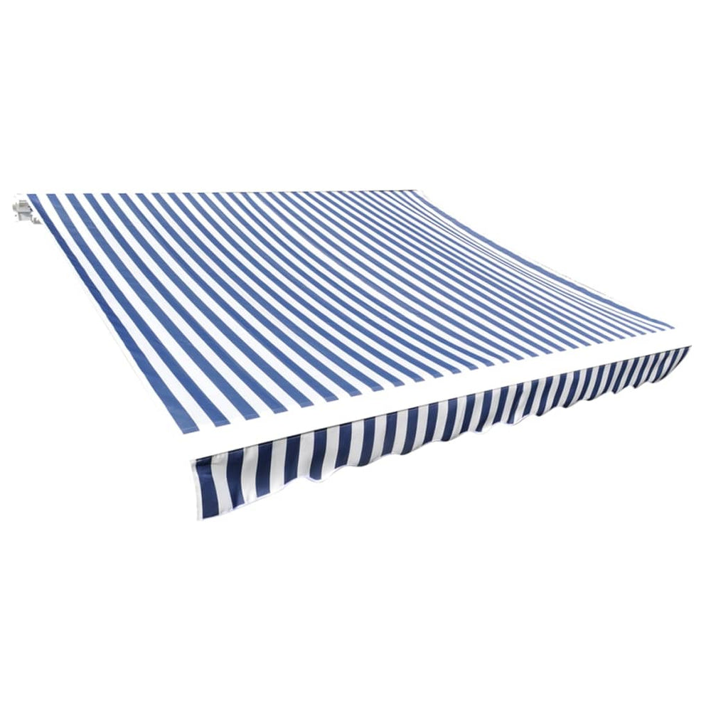 Markisenbespannung Canvas Blau & Weiß 4x3 m (ohne Rahmen)