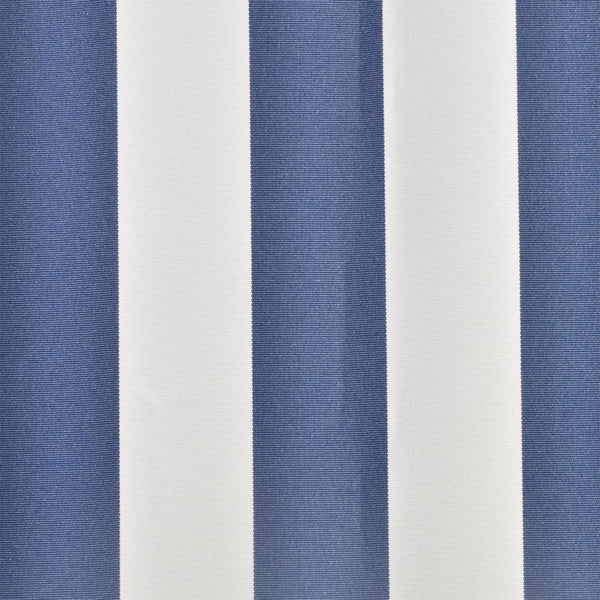 Markisenbespannung Canvas Blau & Weiß 4x3 m (ohne Rahmen)