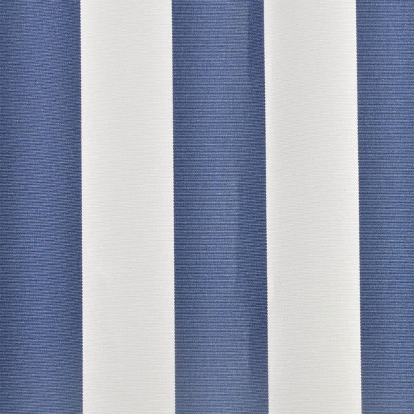 Markisenbespannung Canvas Blau & Weiß 6x3 m (ohne Rahmen)