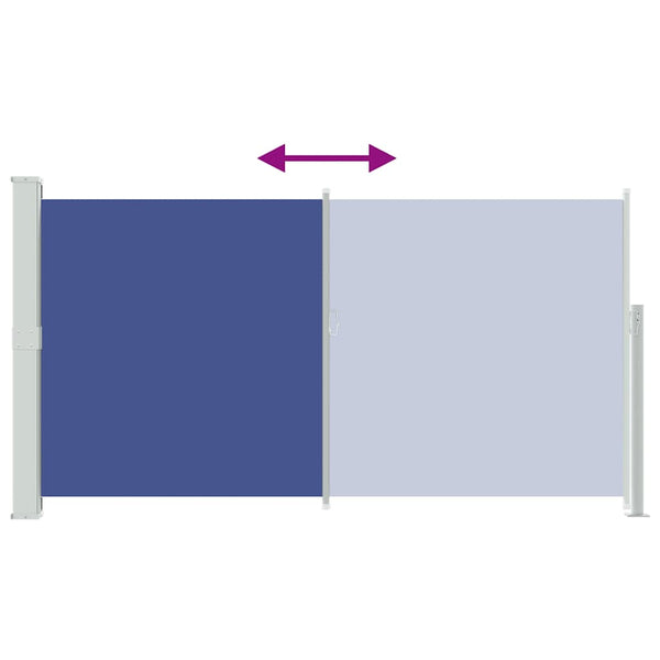 Blaue Seitenmarkise 160x300 cm