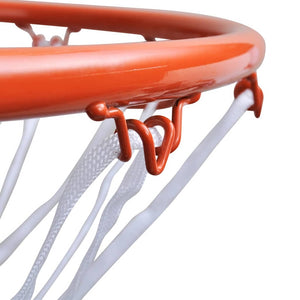 vidaXL Panier de basket avec filet orange 45 cm