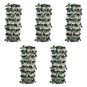 Weidengitter 5 Stk. mit künstlichen Blättern 180×90 cm