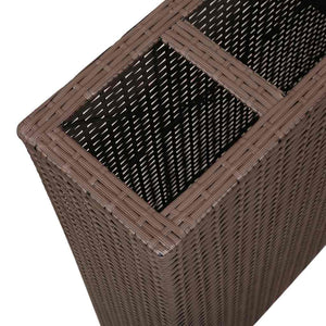vidaXL Jardinière surélevée de jardin à 4 pots en polyrotin marron