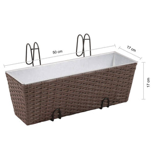 2 x Blumentopf Blumenkübel Übertopf Pflanzenkübel Braun 50 cm