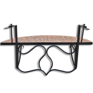 vidaXL Table de balcon suspendue Mosaïque terre cuite