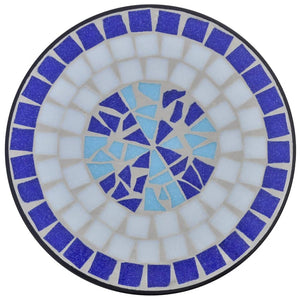 Mosaik Beistelltisch Blau-Weiß
