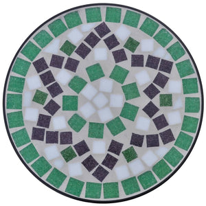 Mosaik Beistelltisch Grün-Weiß, Gartentisch