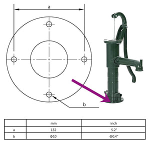 Gusseisen Schwengelpumpe Gartenbrunnen