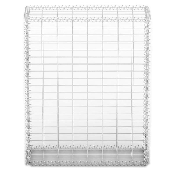 Steinkorb Gabione mit Deckeln Verzinkter Draht 100×80×30 cm