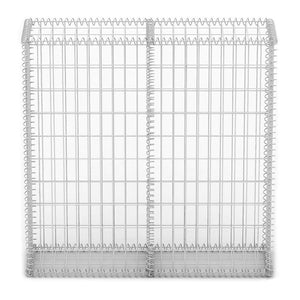 Steinkorb Gabione mit Deckeln Verzinkter Draht 100×100×30 cm