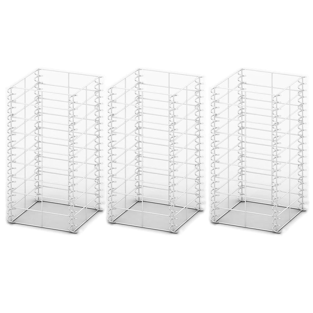 vidaXL Gabion Set 3-Piece Galvanized Wire 25×25×50 cm