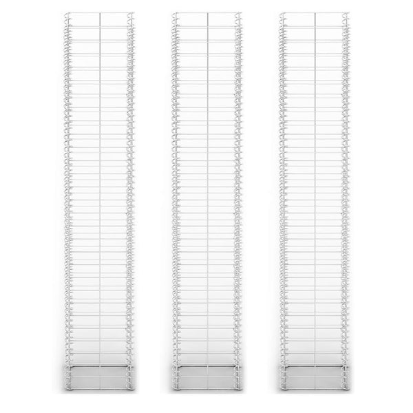 Gabionen-Set 3-tlg. Verzinkter Draht 25×25×150 cm