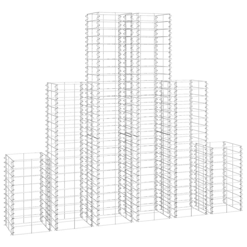 vidaXL Gabion Set 6-Piece Galvanised Wire