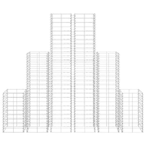 Gabionen-Set 6-tlg. Verzinkter Draht