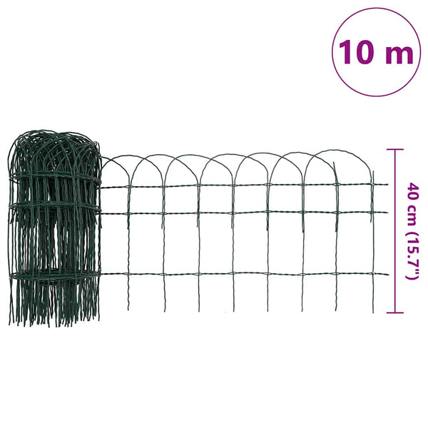 Beetzaun Pulverbeschichtetes Eisen 10x0,4 m