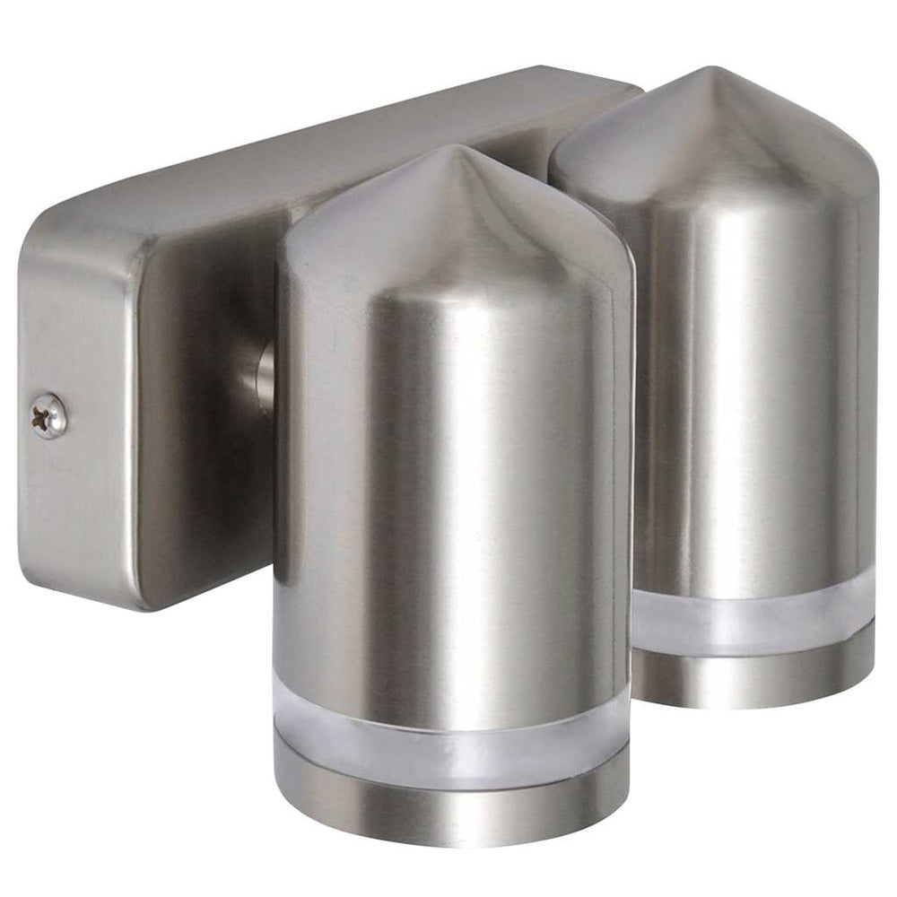 LED Wandleuchte Edelstahl Kegelform