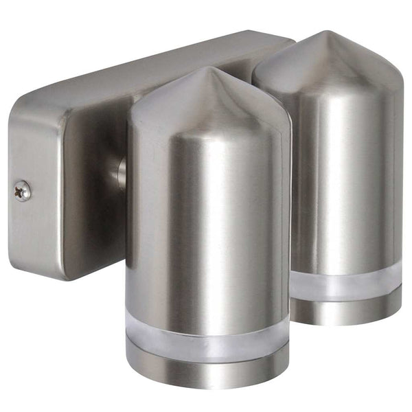LED Wandleuchte Edelstahl Kegelform