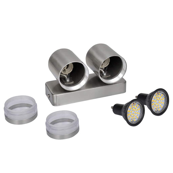 LED Wandleuchte Edelstahl Kegelform