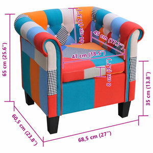 Sessel mit Patchwork-Design Stoff