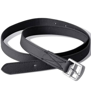 Pferdesattelset 17,5" Echtes Leder Schwarz