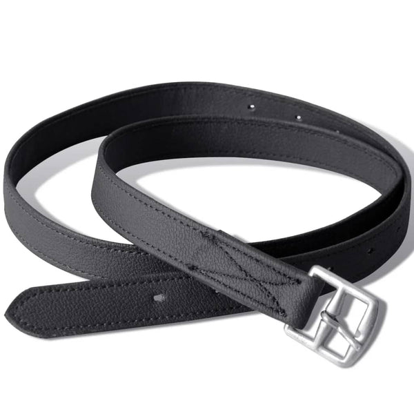 Pferdesattelset 17,5" Echtes Leder Schwarz