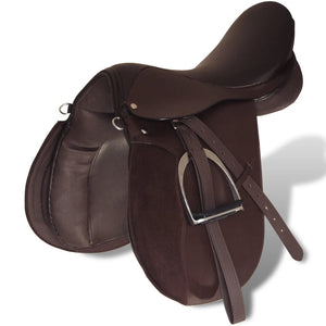 Echtleder Sattelset 17,5" Braun