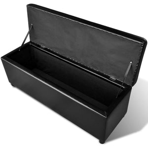 vidaXL Banc avec rangement en bois noir