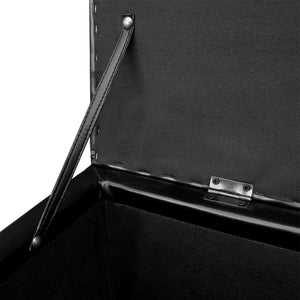 vidaXL Banc avec rangement en bois noir