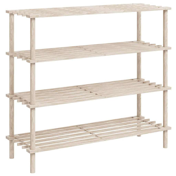 Schuhregale 4 Böden Massivholz Tanne 2er Set