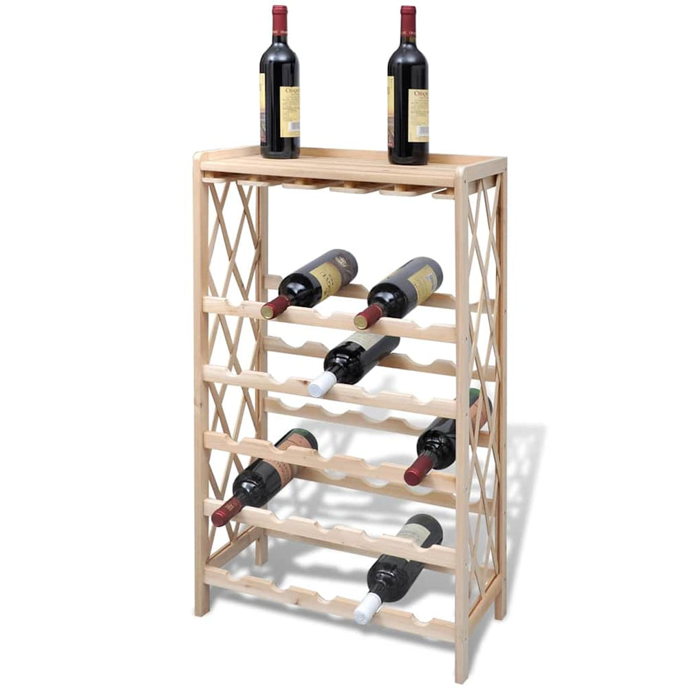 Weinregal aus Holz für 25 Flaschen