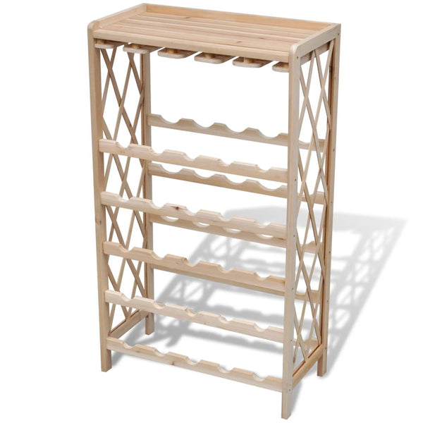 Weinregal aus Holz für 25 Flaschen