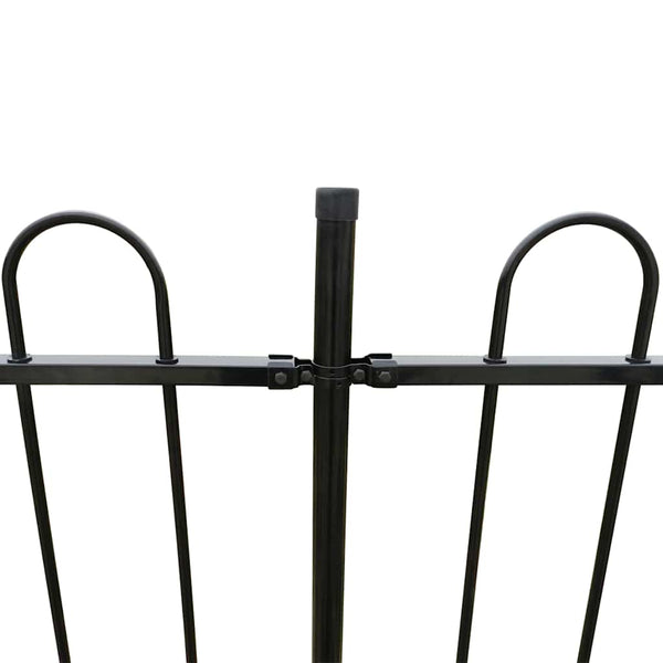 Zaun 600 x 150 cm Pulverbeschichteter Stahl