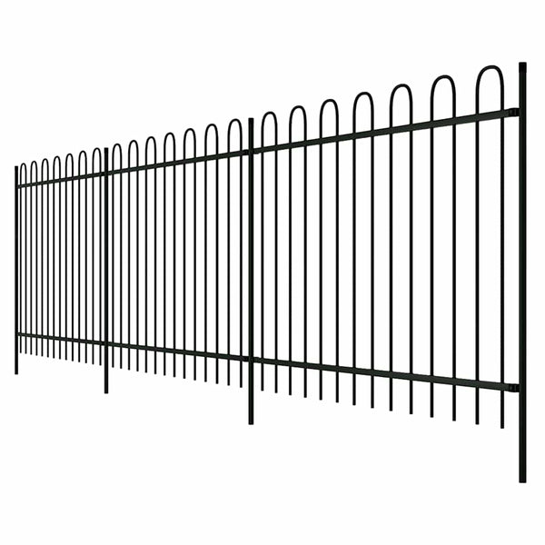 Zaun 600 x 150 cm Pulverbeschichteter Stahl