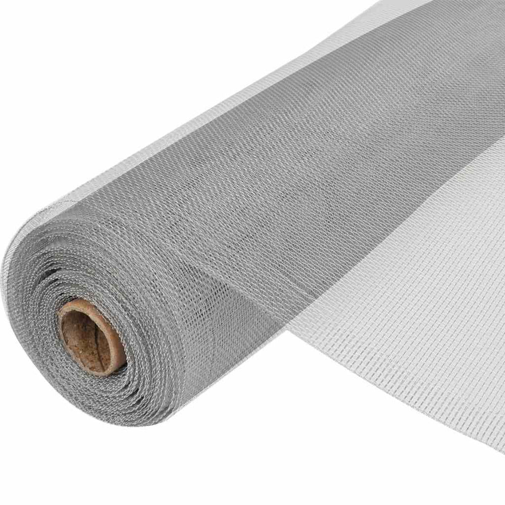 vidaXL Fly Screen Aluminum 100x500 cm Silver