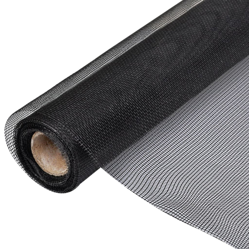 vidaXL Fiberglass Fly Screen 100x1000 cm Black