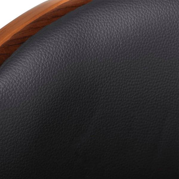 vidaXL Tabouret de bar en bois courbé et similicuir