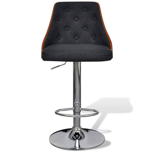 2er Set Barhocker Bugholz & Stoff