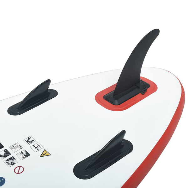 Aufblasbares Stand Up Paddle Board Rot/Weiß