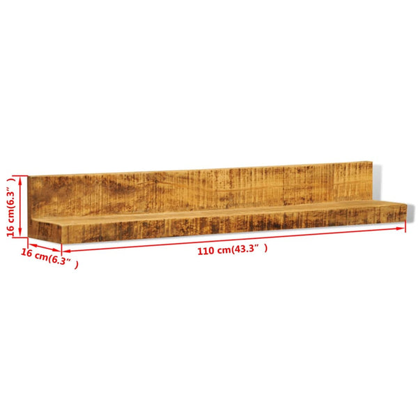 Massivholz Wandregale 2er Set
