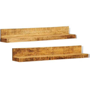 Massivholz Wandregale 2er Set
