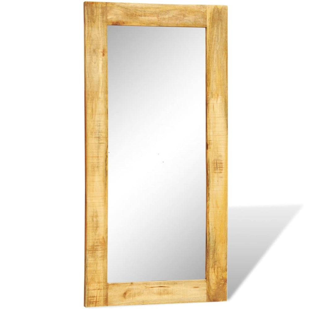 vidaXL Miroir mural avec cadre en bois massif 120x60 cm