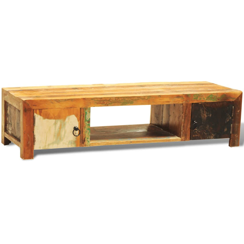 vidaXL Meuble TV avec 2 portes en bois de récupération Vintage