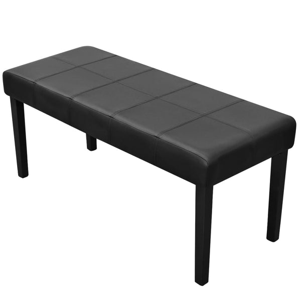 Schwarze Kunstleder Sitzbank